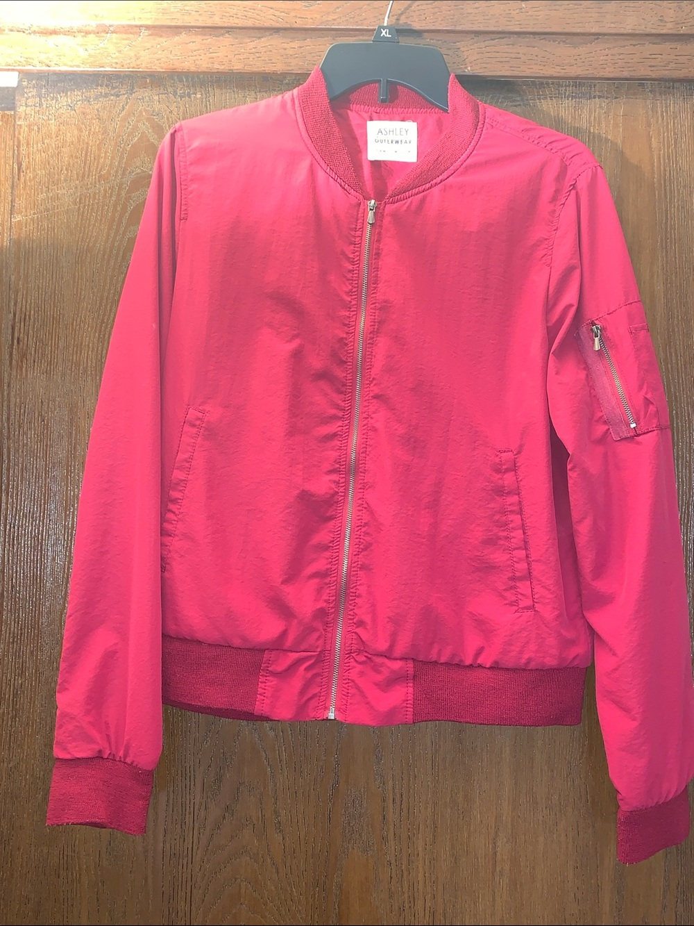 Vibrant Burgundy Bomber Jacket